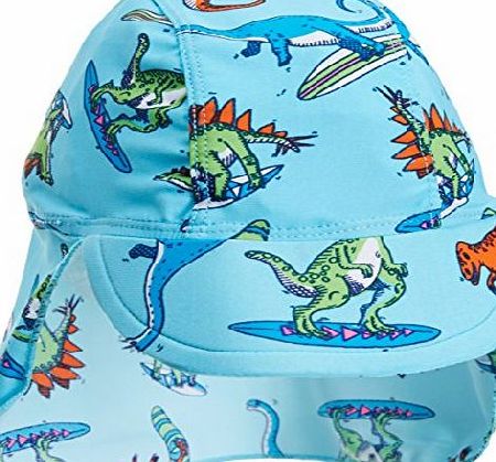 Pumpkin Patch Baby Boys 0-24M Babies Dino Legionaires Hat, Blue Fish, 6-12 Months (Manufacturer Size:Medium)