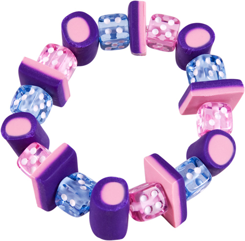 Ladies Pink and Purple Dice Bracelet from Punky