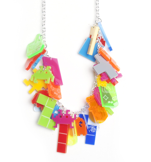 Crazy Gamer Geek Multi Charm Necklace from Punky