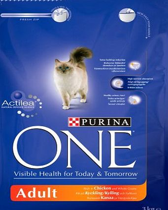 Purina ONE  Adult Chicken and Whole Grains 3 kg, Pack of 4