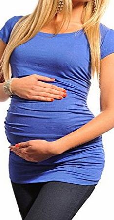 Purpless Maternity Maternity Top T-Shirt Pregnancy Top Clothing 5010 Variety of Colours (14, Royal Blue)