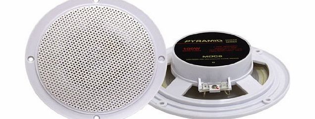 Pyramid MDC6 Marine 5.25 inch 100W Dual Cone Waterproof Stereo Speakers