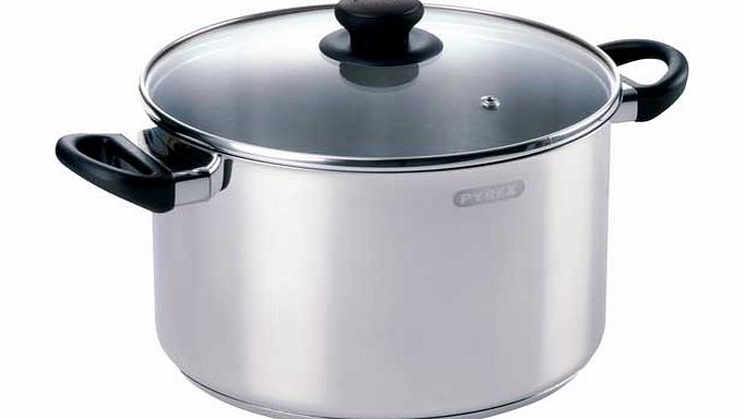 Pyrex Stainless Steel 22cm Stockpot and Lid