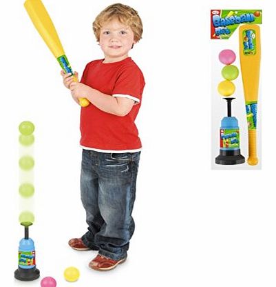 Kids Childrens Plastic Baseball Bat With Ball Launcher Ideal For Indoor Outdoor Garden Picnic Games Ideal Gift For Little Ones