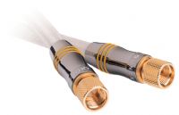 QED Qunex STV Coaxial F-Plug Connector Cable - 3 Metre