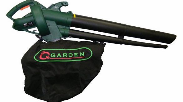 Q Garden QGBV2500 Leaf Blower Vacuum - Green/ Black