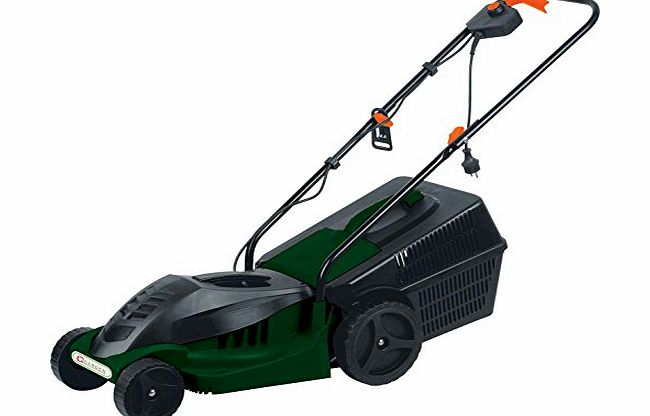 Q Garden QGERM12 12.5-inch Electric Lawnmower - Green/ Black