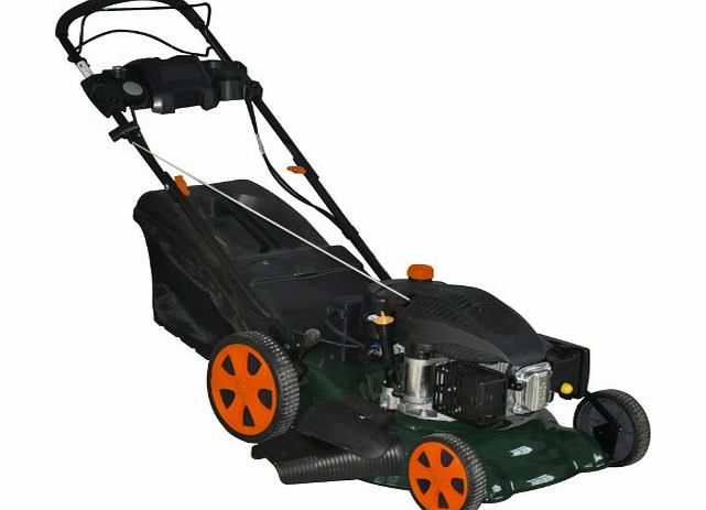 QGarden Q Garden QGPM20ES 20-inch Self Propelled Electric Start Petrol Lawnmower - Green/ Black