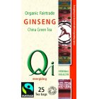 Case of 6 QI Organic Green Tea with Ginseng x 25