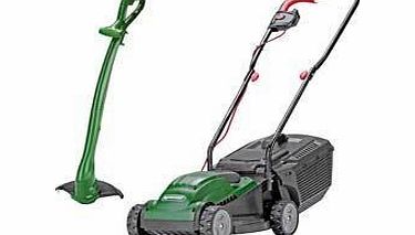 Qualcast Electric Lawnmower 1200W and Grass Trimmer