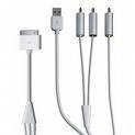 iPhone 3g / ipod Composite av usb cable with dock connector (Firmware 2.2 Compatible)