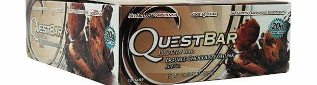 Quest Nutrition 60g Double Chocolate Chunk Protein Bar - Pack of 12