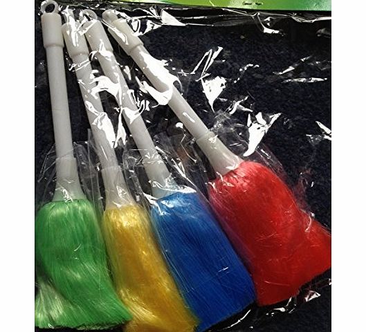 Quick Clean 4 Pcs Quick Clean Mini Duster Pink Blue Yellow Green Ideal for Home Office Car