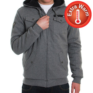 Fresher Quilt lined hoody - Med Grey