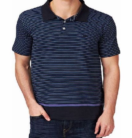 Quiksilver Mens Quiksilver Stripe Msp Polo Shirt - Navy