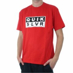 Mens Quiksilver Wipeout Tee Quik Red