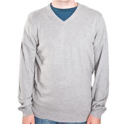Rekaya V Neck Knit Sweatshirt - Grey