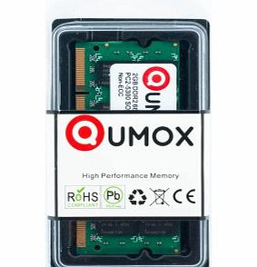 Qumox  2GB DDR2 667MHz PC2-5400 PC2-5300 DDR2 667 2 GB (200 PIN) SODIMM Laptop Memory