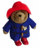 Plush Paddington Bear 28cm with Boots Blue Coat Red Hat