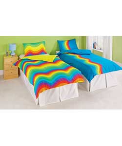 Rainbow Single Duvet Cover Set - Multicoloured