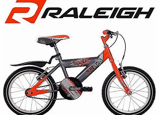 Raleigh Sunbeam 16`` Childrens Bike - Unisex - Grey and Orange