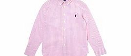 2-4yrs pink striped cotton shirt