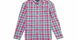 5-7yrs red plaid cotton shirt