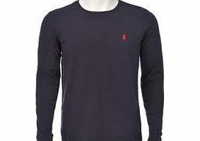 long sleeve crew neck navy t-shirt size Large (classic fit)