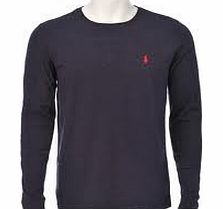 Ralph Lauren long sleeve crew neck navy t-shirt size medium (classic fit)