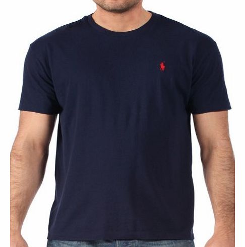 Ralph Lauren Mens T-Shirt Classic Crew Neck Navy Blue - XX-Large