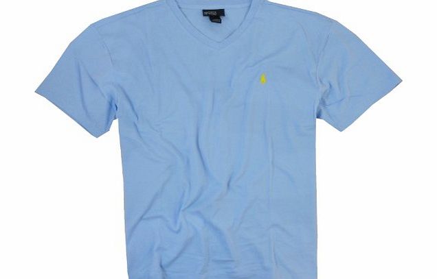 Ralph Lauren Polo Ralph Lauren Mens V-Neck T-Shirt, Elite Blue, Large