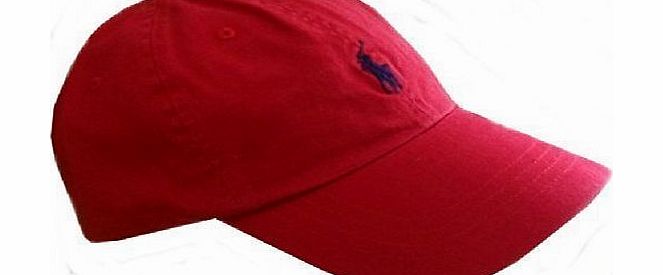 Ralph Lauren  POLO MENS CLASSIC GREY, NAVY, KHAKI, RED, WHITE CAP ONE SIZE (Red)