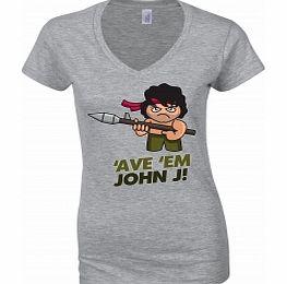 Ave Em John J Grey Womens T-Shirt Medium
