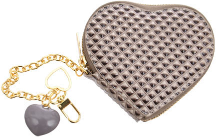 heart shaped embossed purse