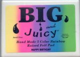 Big and Juicy Rainbow Rubber Stamp Pad 106mm by 156mm - Happy Birthday