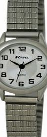 Ravel Ladies Silver Classic Style 3 Hand Expander Bracelet Watch R0301.10.2