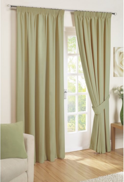 Green Lined Curtains