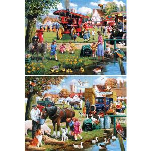 Kevin Walsh Nostalgic Seasons Spring Autumn 2 500 Piece Jigsaw Puzzles