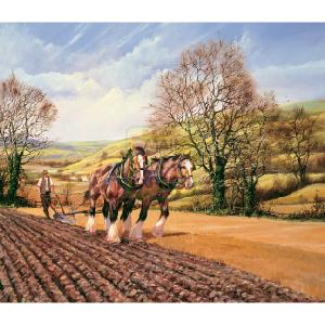 Ploughing in Spring 500 Piece Jigsaw Puzzle