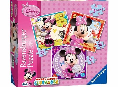 Ravensburger Puzzle Ravensburger Disney Minnie Mouse 3 in a Box Jigsaw Puzzles