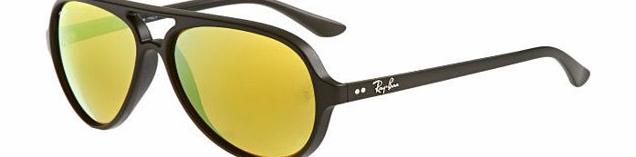 Ray-Ban Mens Ray-Ban Aviator Cats 5000 Gold Flash Lense