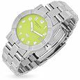 Parsifal W1 - Women` Lime Dial Stainless Steel Date Watch