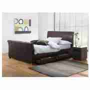 Double 4 Drawer Bed, Brown & Airsprung
