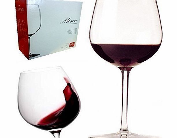 DELUXE ITALIAN RCR ALISEO CRYSTAL GLASS RED WINE TASTING GLASSES GIFT BOX SET