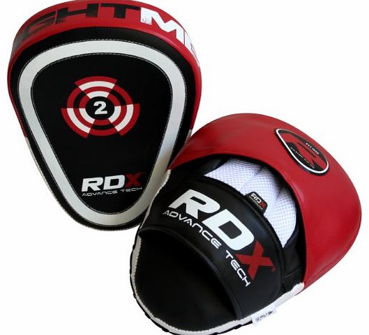 RDX Authentic RDX Curved Focus Pads Mitts,Hook and Jab,Punch Bag Kick Boxing Muay Thai MMA UFC