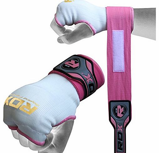 RDX Authentic RDX Ladies Gel Inner Hand Wraps Gloves Boxing Fist Pink Bandages MMA Women