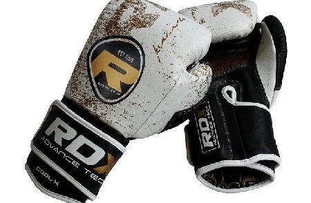 RDX Authentic RDX Leather Gel Fight Boxing Gloves Punch Bag, 16oz