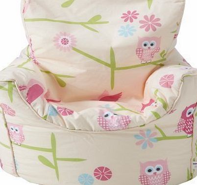 Ready Steady Bed Childrens Bean Bag Chair Owls Design Ready Filled