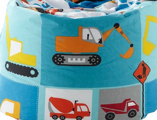 Ready Steady Bed Childrens Bean Bag Construction Design Ready Filled