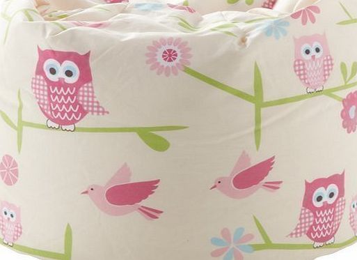 Ready Steady Bed Childrens Bean Bag Owls Design Ready Filled